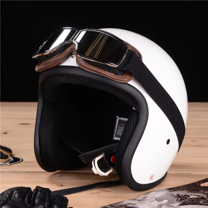 Motorcycle Glasses Windproof Leather Retro Sunglasses Universal Folding Frames