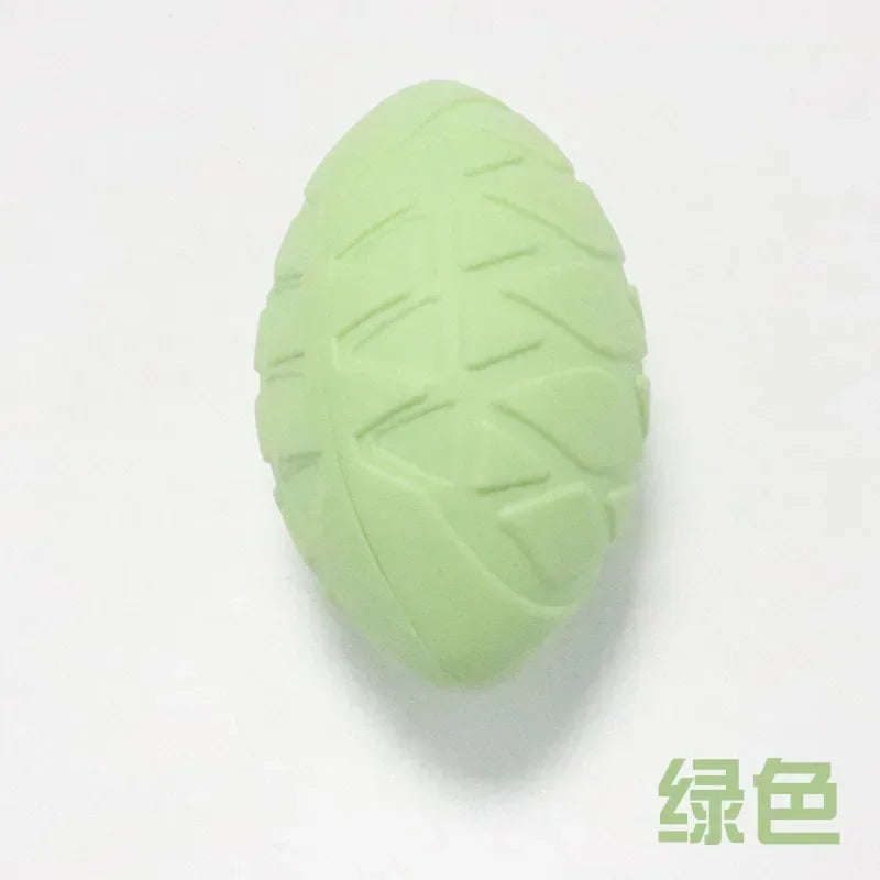 Natural Non Toxic Rubber Football Style Dog Ball Toy Chew