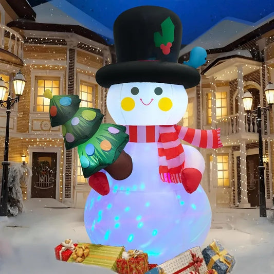 8 Ft Christmas Inflatable Snowman Yard Decoration LED Lights