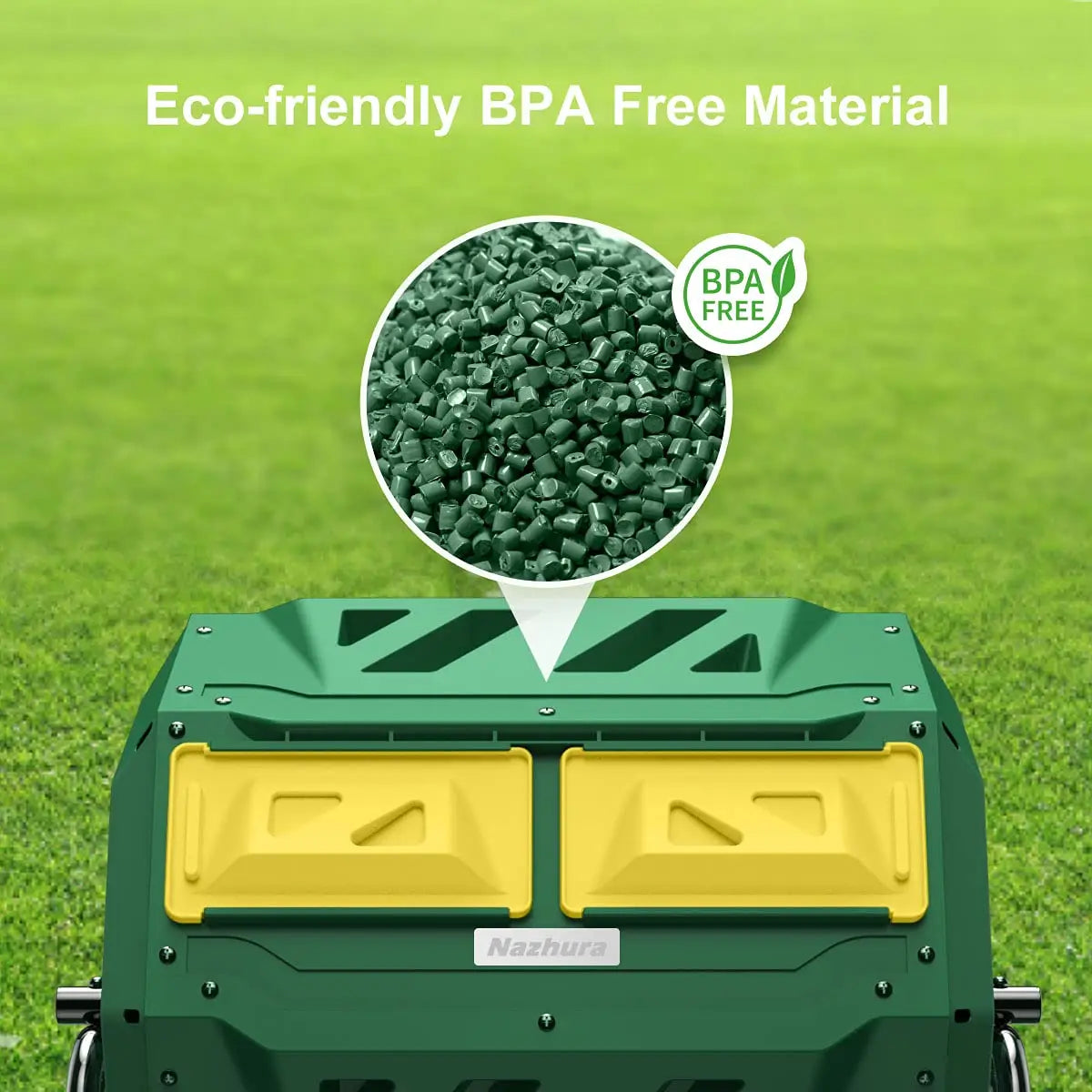 Compost Tumbler Bin Composter Dual Chamber 43 Gallon (Bundled with Gardening Gloves), Customized