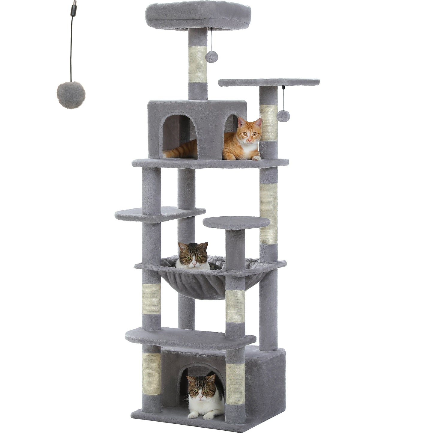 Large Cat Tree Tower Indoor Cats With Sisal Posts Hammock