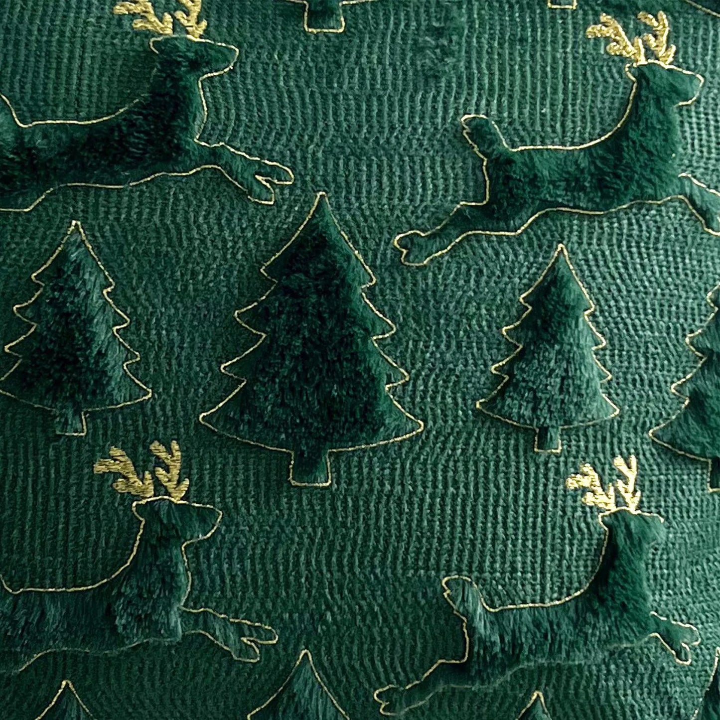 Christmas Tree 3D Plush Backrest Cushion Cover for Sofa