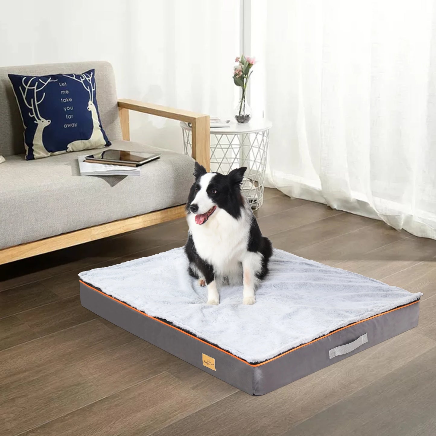 Large Orthopedic Dog Bed With Padded Foam Cushion Washable