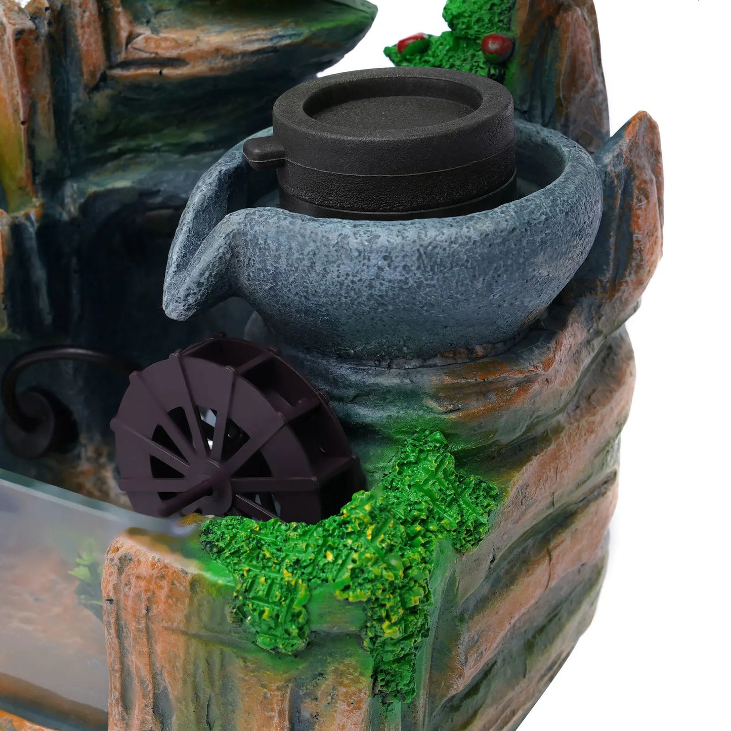 Bonsai Tree Rock Water Fountain Indoor Tabletop Waterfall with LED Light Home Decor and Office Gifts