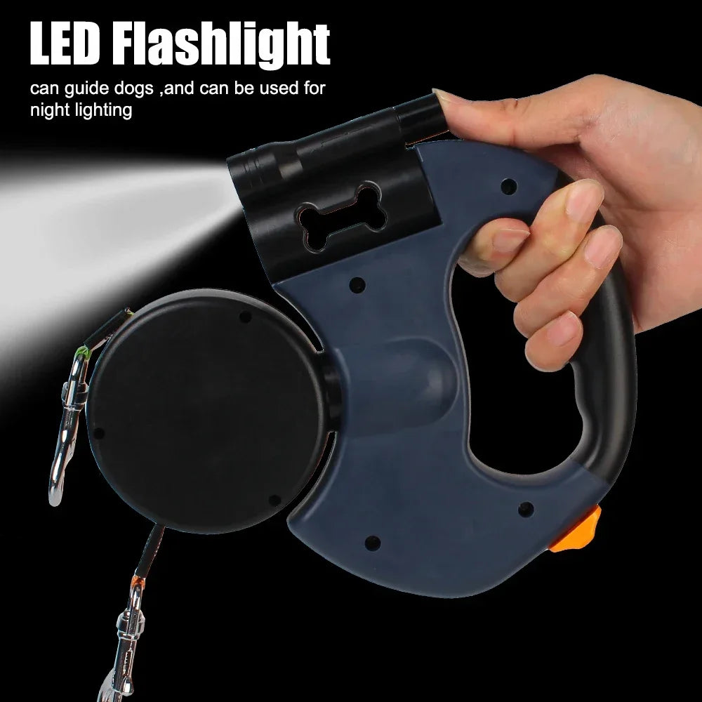 3m Dual Dog Leash With Flashlight And Waste Bag Box