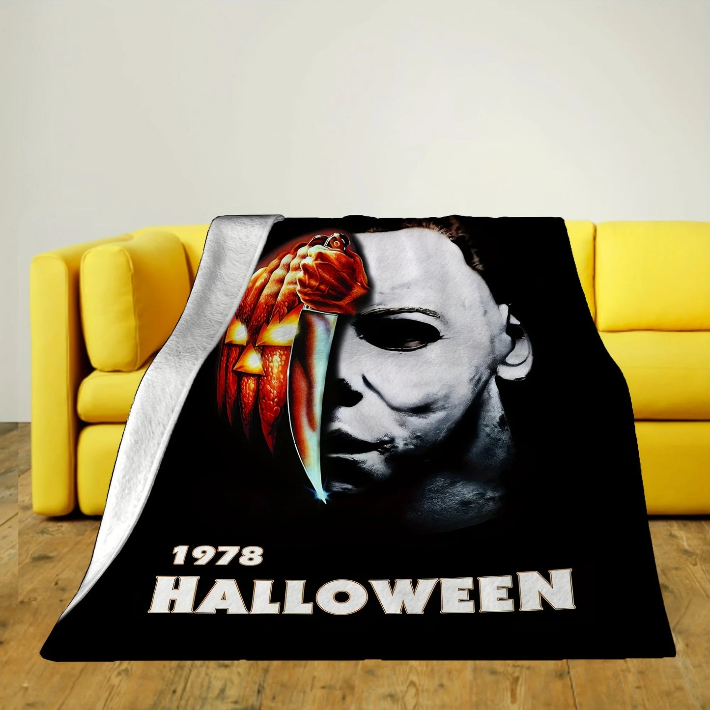 Halloween Horror Small Blanket for Sofa Travel Polyester