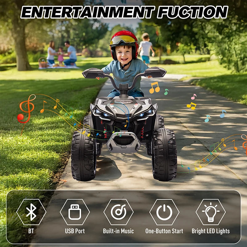 24V Kids Electric Vehicle 4 Wheeler Ride On Toy Car Gift