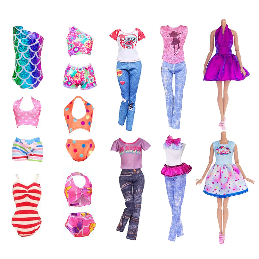 32 Pcs Doll Clothes Set Fairy Collection Dress Up For Girls