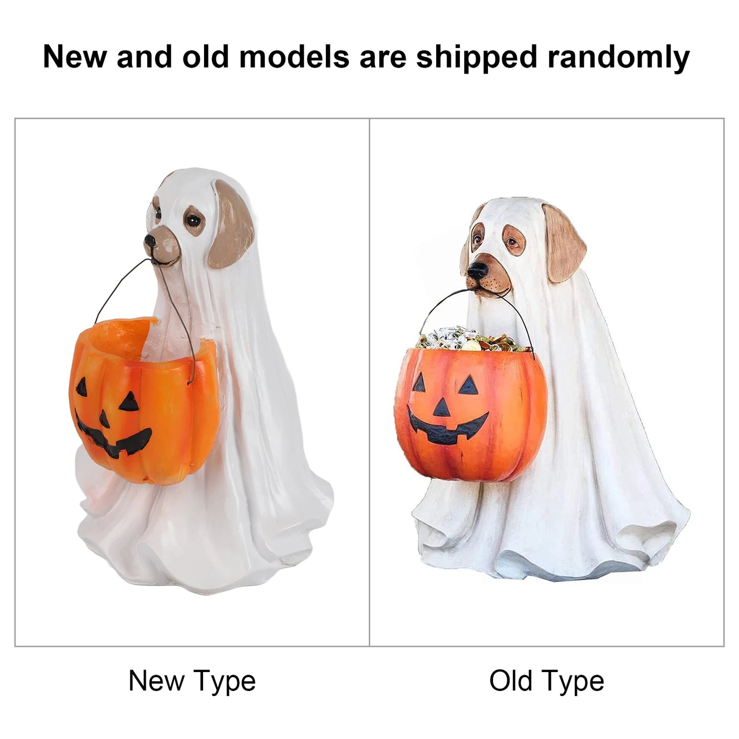 Halloween Dog Cat Ornaments Candy Bowl Pumpkin Snack Bowl Stand Trick Or Treat Indoor Outdoor Decorations