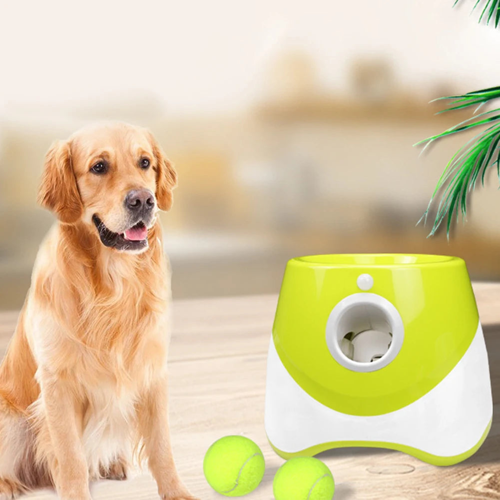 Automatic Mini Tennis Ball Launcher For Dogs Interactive Catapult Pinball Toy
