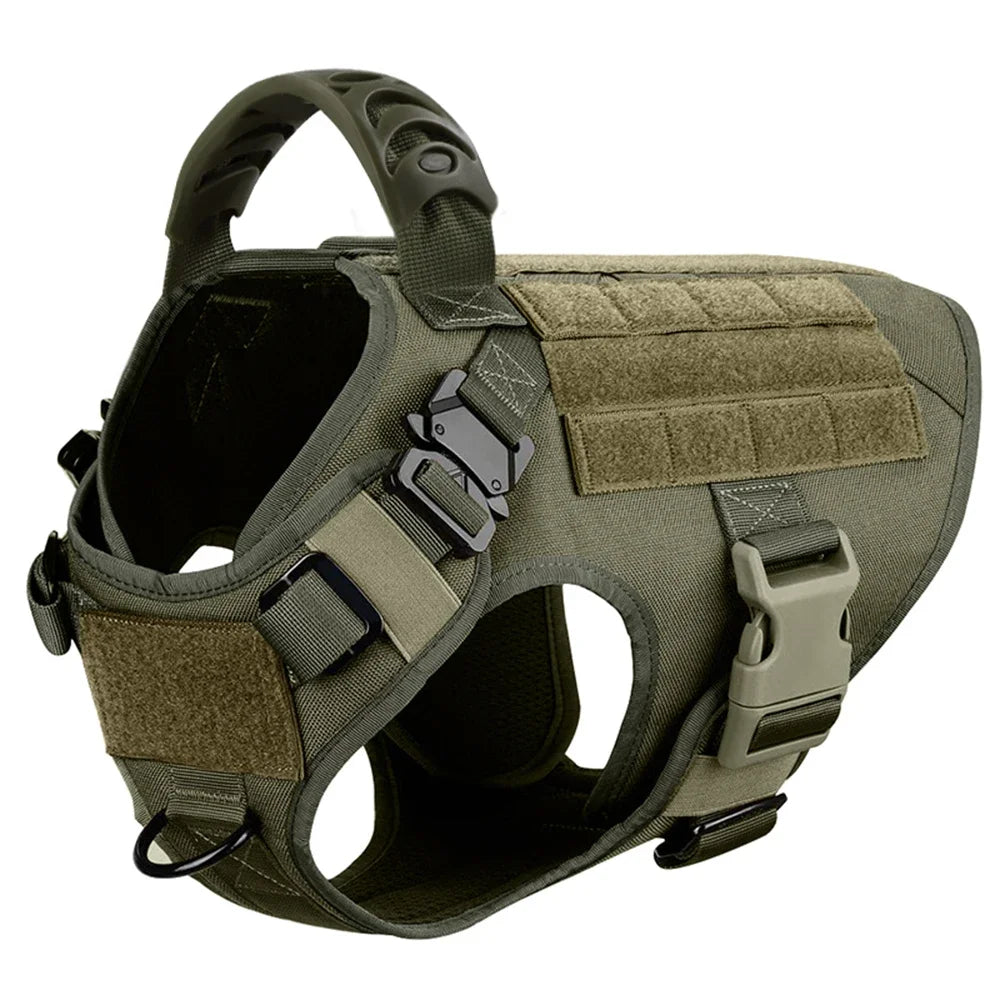 Military Large Dog Harness Tactical Training Vest For German Shepherd Malinois
