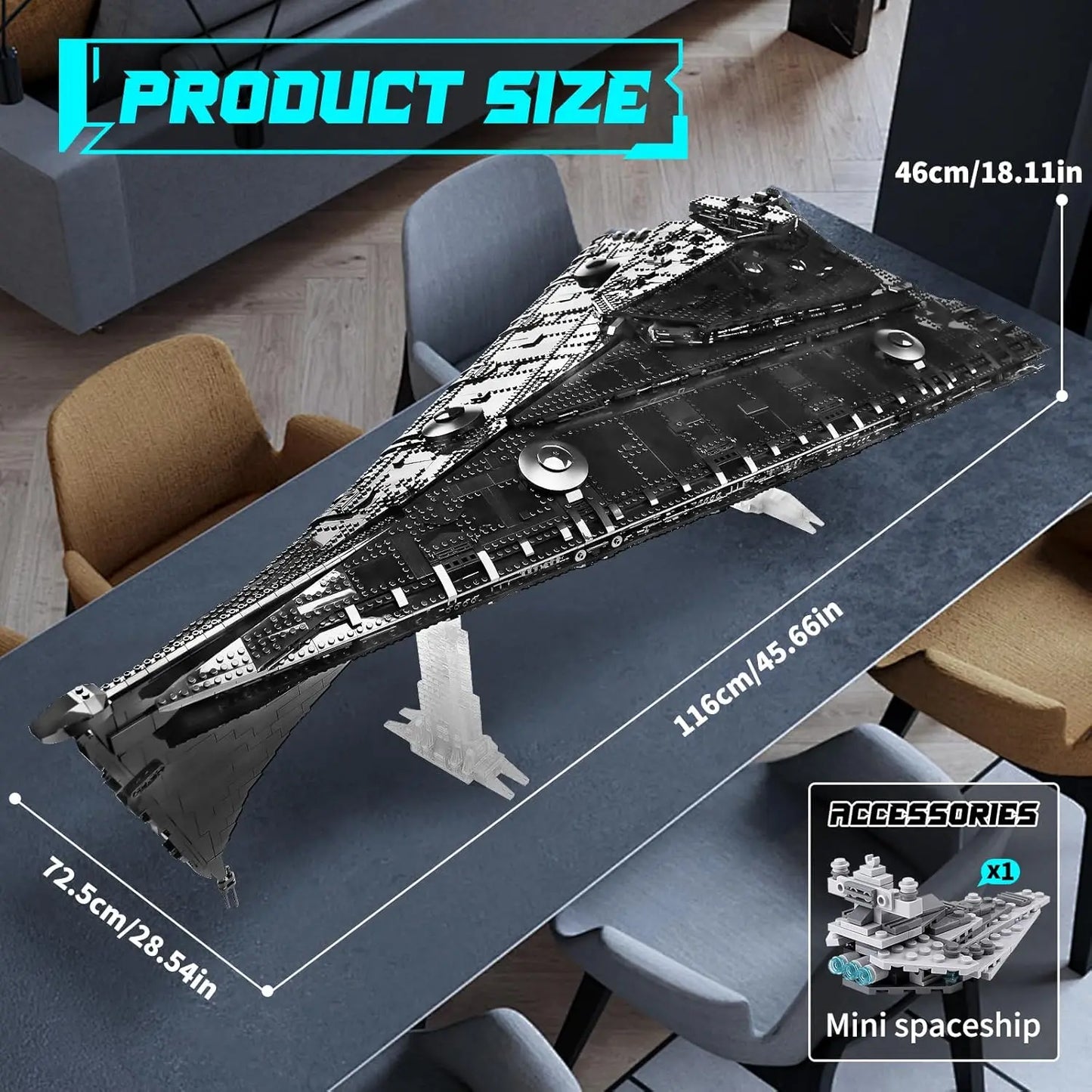 Mould King 21004 Super Star Destroyer Eclipse Class Imperial Building Block Set