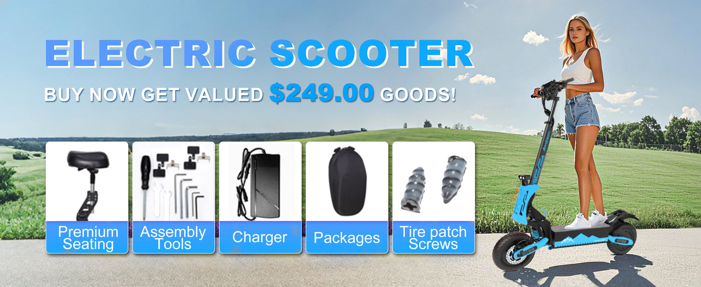 GT08 Electric Scooter 5600W Dual 60V 27Ah 46MPH Offroad