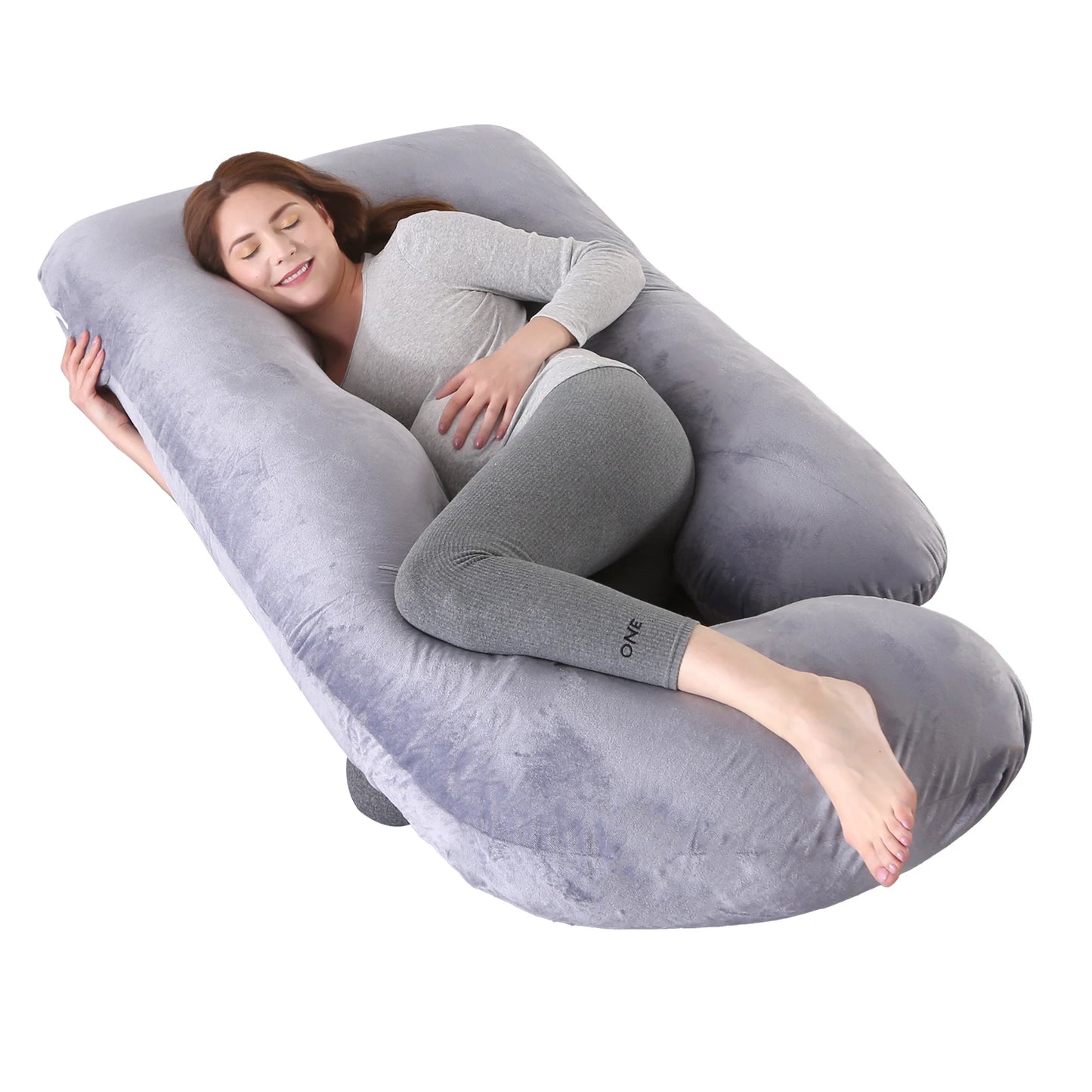 G Shaped Pregnancy Pillow Full Body Maternity Pillow With Removable Cover