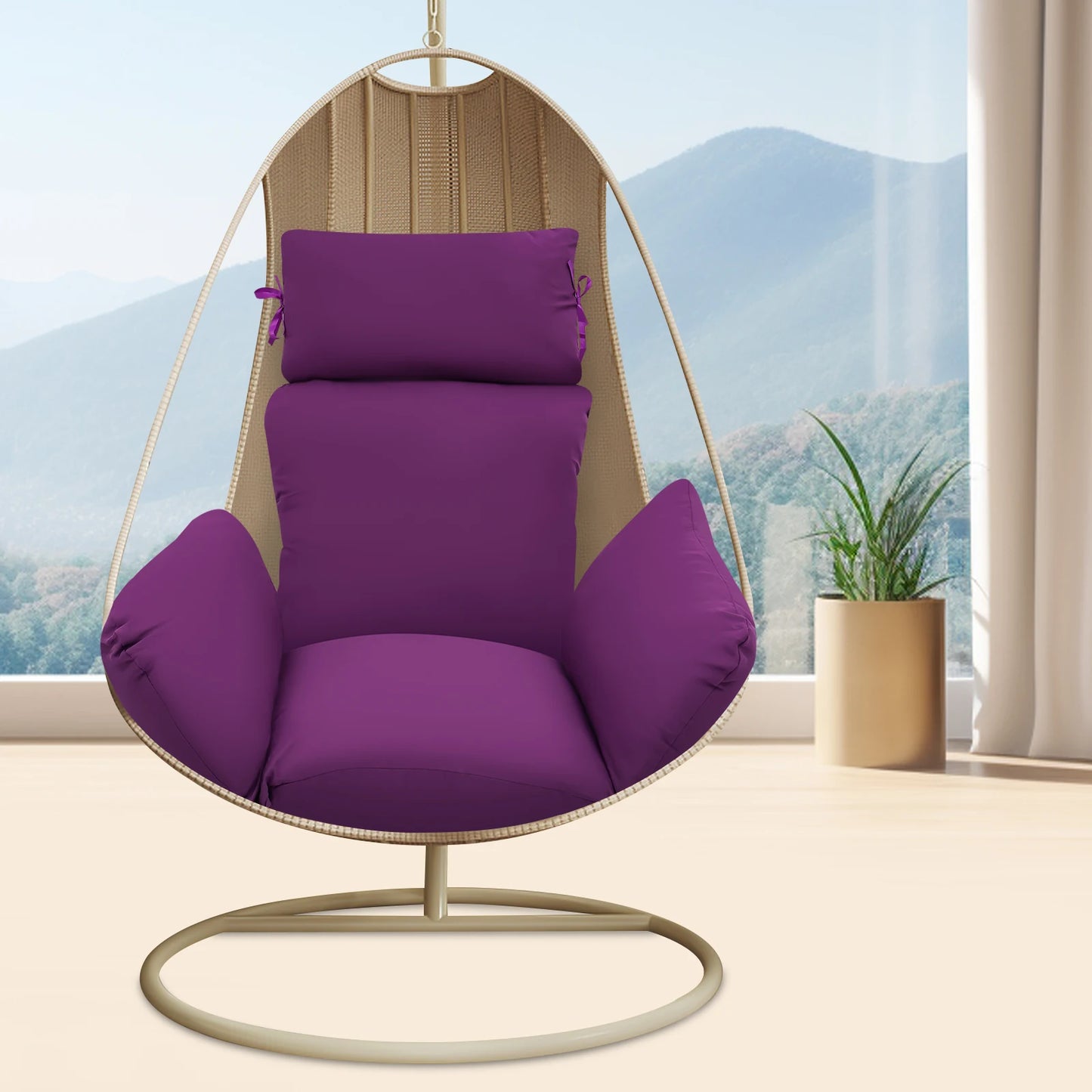 Solid Color Hanging Swing Egg Chair Cushion Durable Sofa Cushion Hanging Basket Swing Cushion Removable and Washable