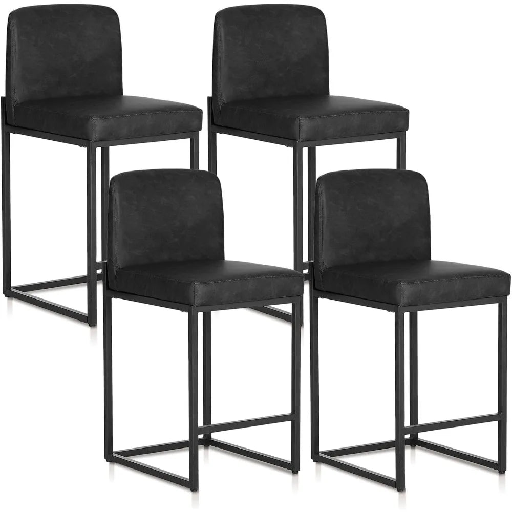 Sophia William Black Barstools Set Of 4 Counter 24Inch