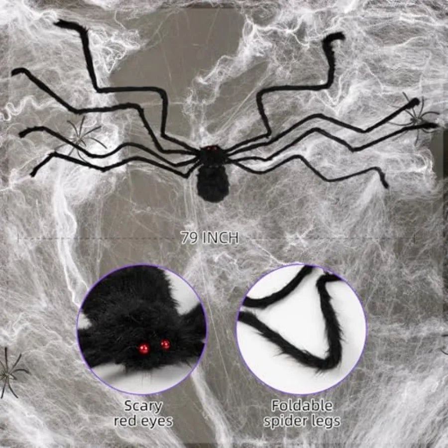 Halloween LED Spider Web Lights Giant Spider 8 Modes