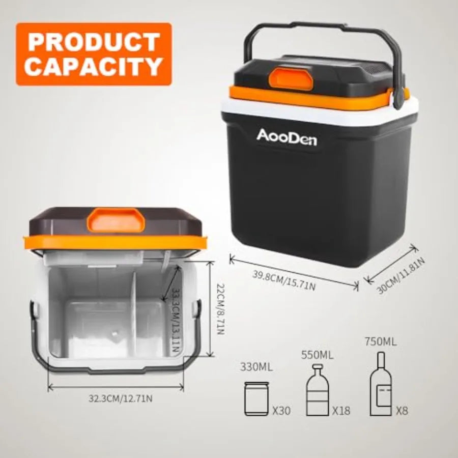 26 Quart Thermoelectric Car Cooler and Warmer 12V DC for Travel and Camping