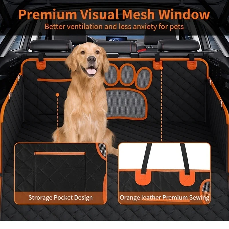 Dog Seat Cover Hammock Scratch Resistant Waterproof Anti Slip For Cars Rear Seat