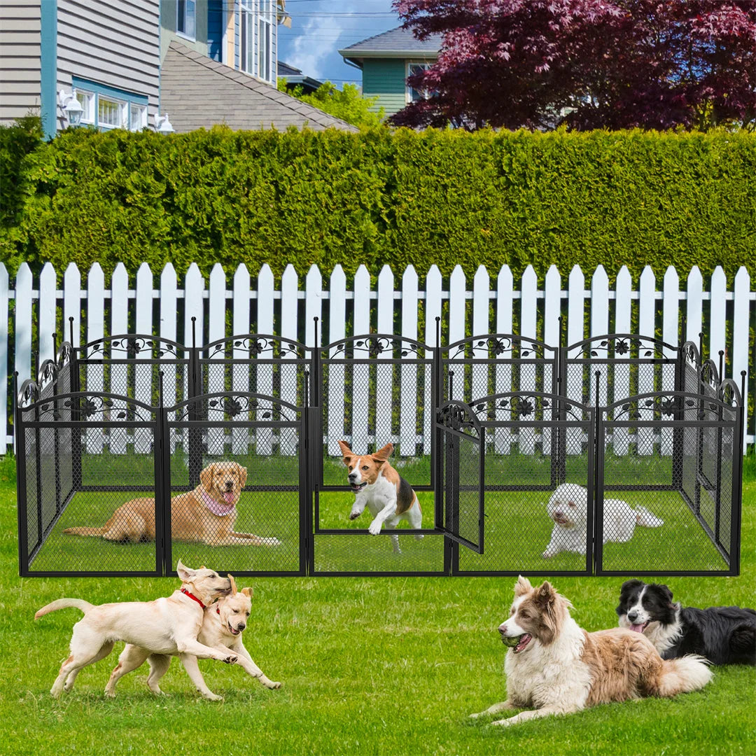8 Panels Heavy Duty Dog Playpen Outdoor Indoor Fence Pad