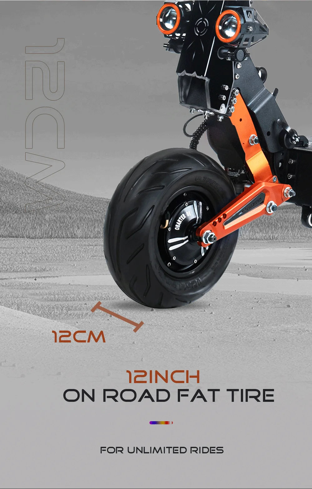 Obarter D5 5000W Electric Scooter 12 Inch Fat Tire On Road