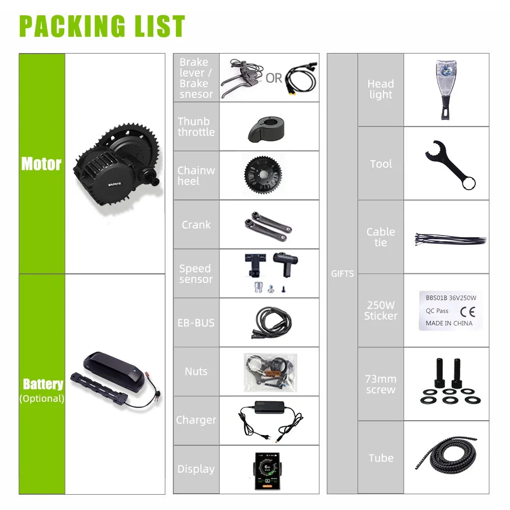 Bafang BBSHD 1000W Mid Drive Ebike Conversion Kit 52V