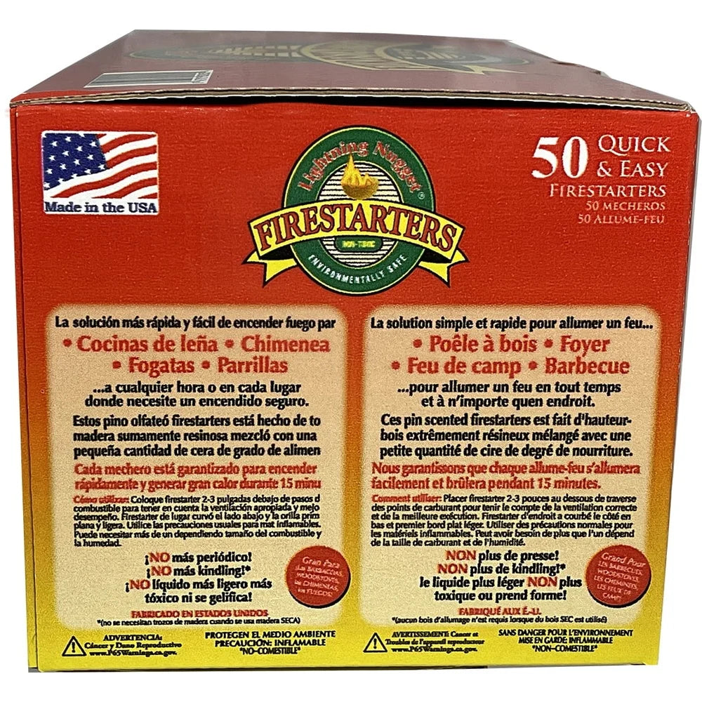 All Natural Pine Scented Fire Starters 50 Count Outdoor Use