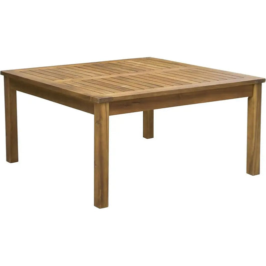 Outdoor Acacia Wood Coffee Table Teak Finish Brown