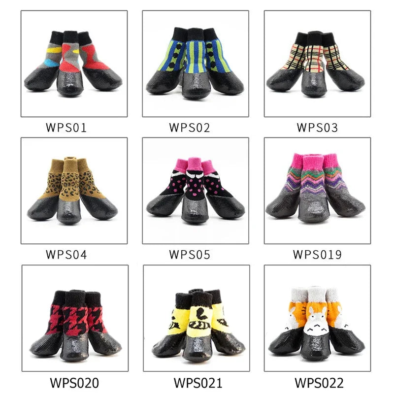 Waterproof Dog Boots Non Slip Rain Snow Socks for Small Medium Large Dogs