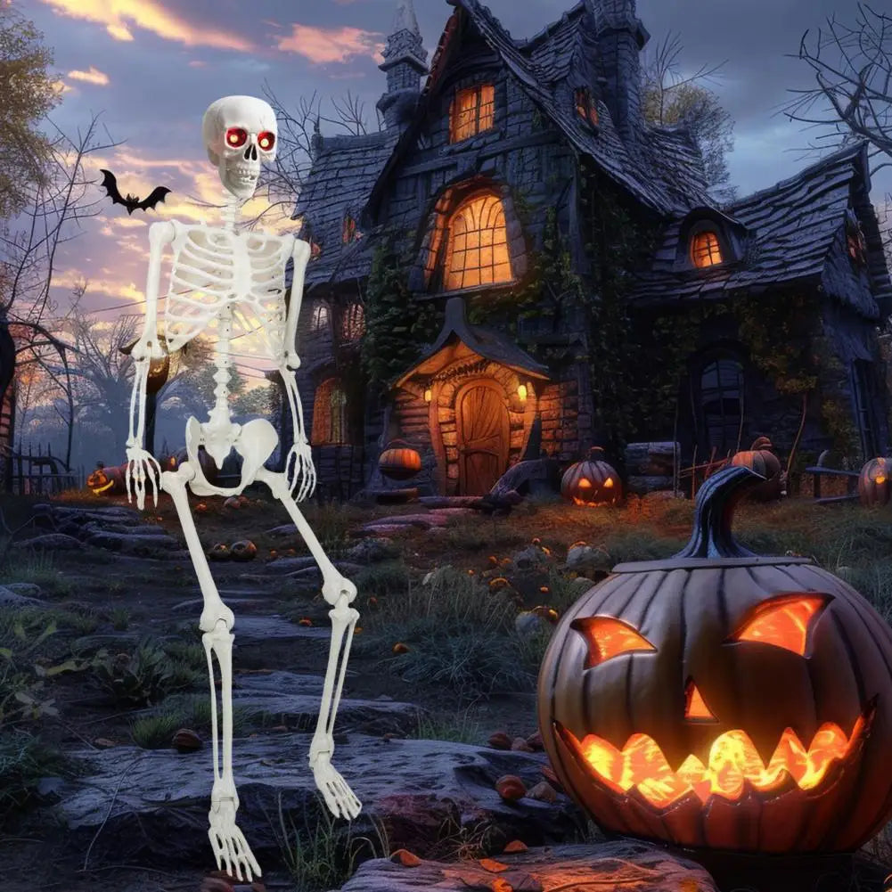 5.4Ft Life Size Light Up Skeleton With Movable Joints