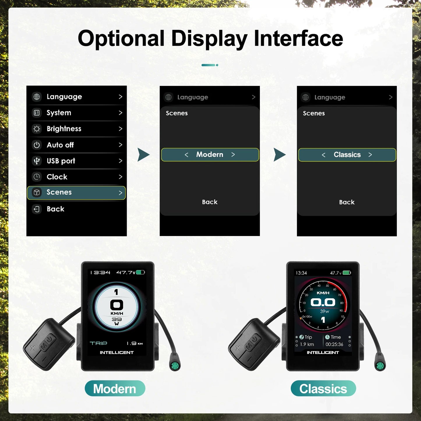 P860ML Lcd Display Ebike Computer Dual Main Interface Uart