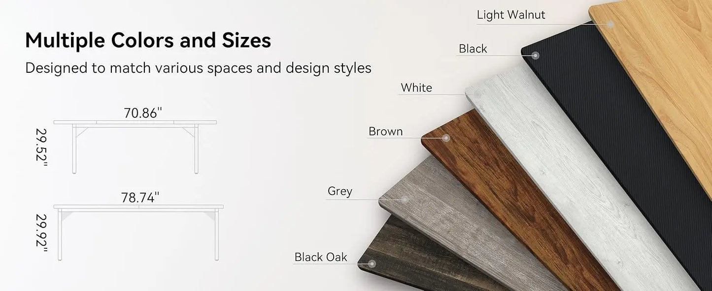 Little Tree 70.8 Inch Executive Office Desk Modern Farmhouse Writing Table