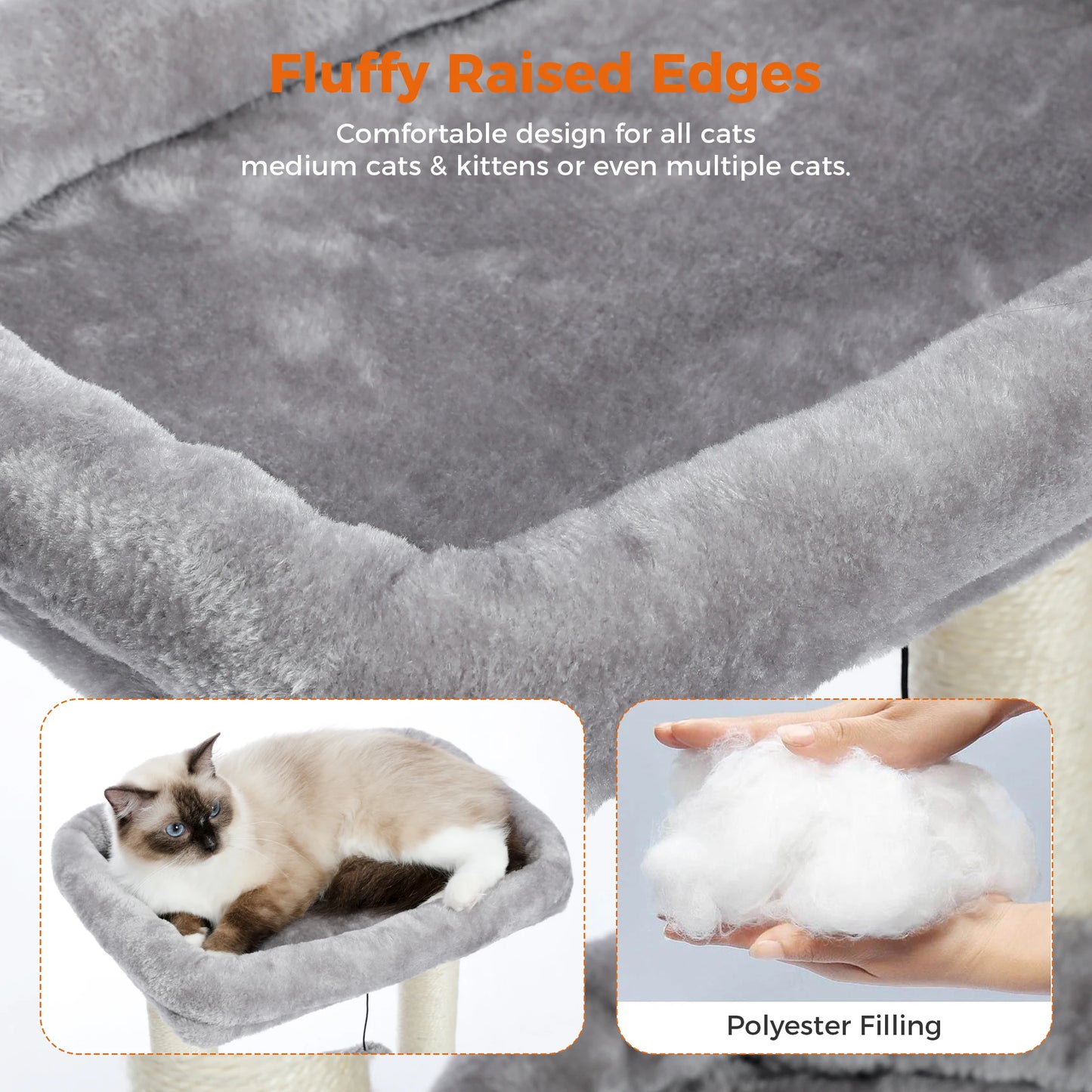 Double Tier Cat Tree Tower With Cozy Condo And Wide Perch For 1 To 2 Indoor Cats