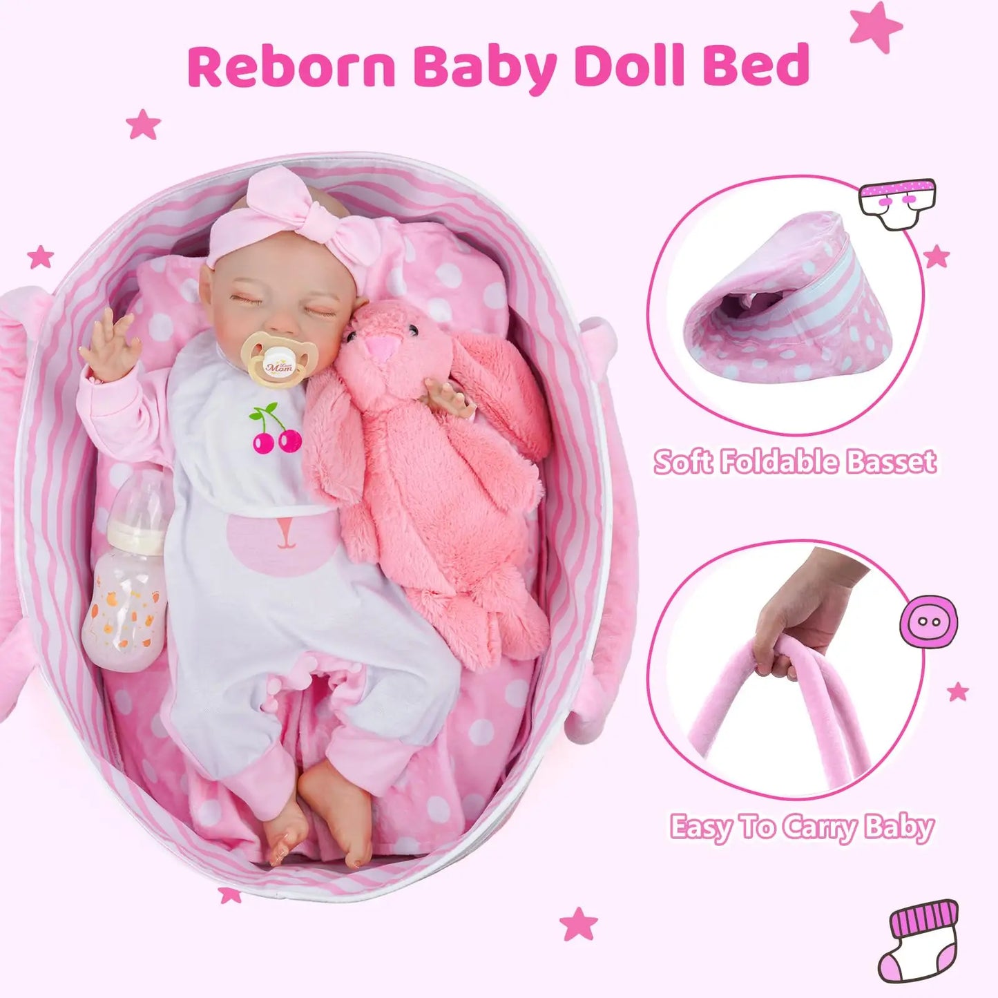 Babeside Lifelike Reborn Baby Doll 20 Inch Full Body Vinyl