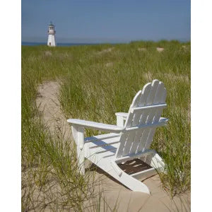 Classic Folding Adirondack Chair Outdoor Teak Wood 35 Inch High