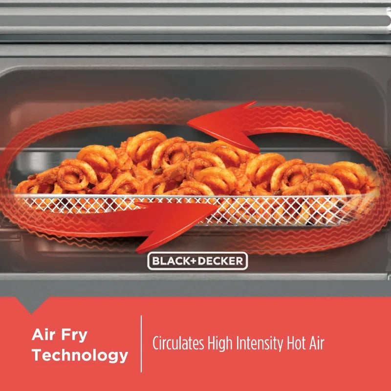 Black and Decker 6 Slice Crisp N Bake Air Fry Toaster Oven 078 Cubic Feet Interior