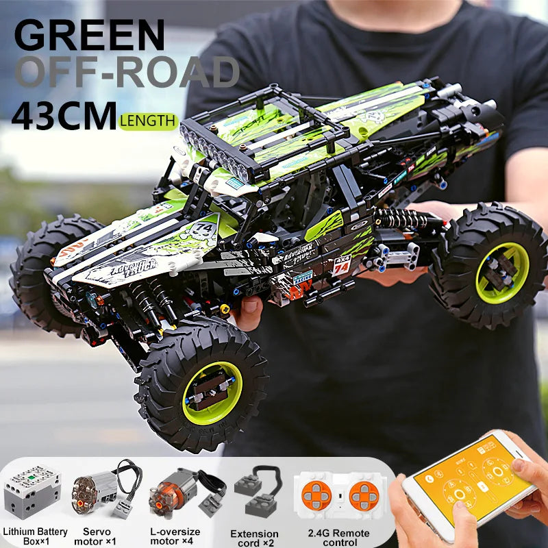 Mould King 18002 4WD RC Buggy Building Block Set Compatible With Lego