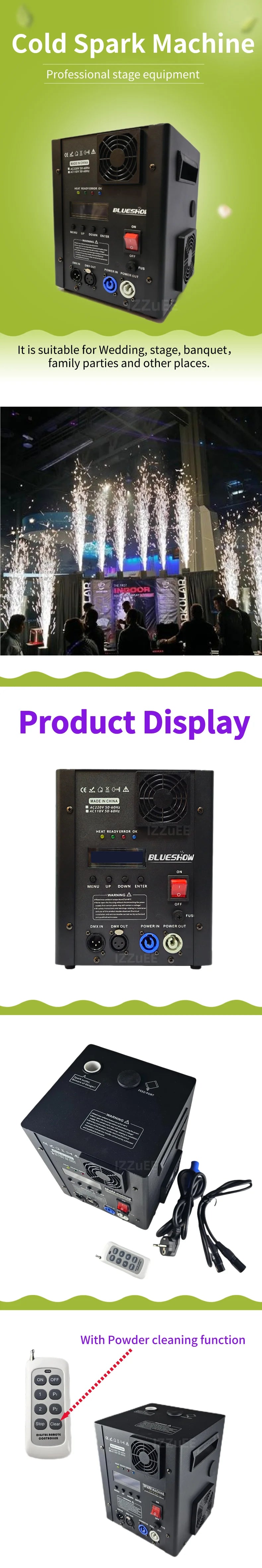 2Pcs 700W Cold Spark Machine With Flycase Sparkular Wedding