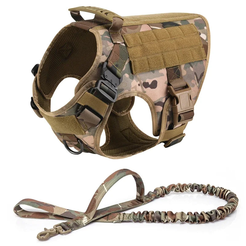 Tactical Military Vest German Shepherd Harness And Leash