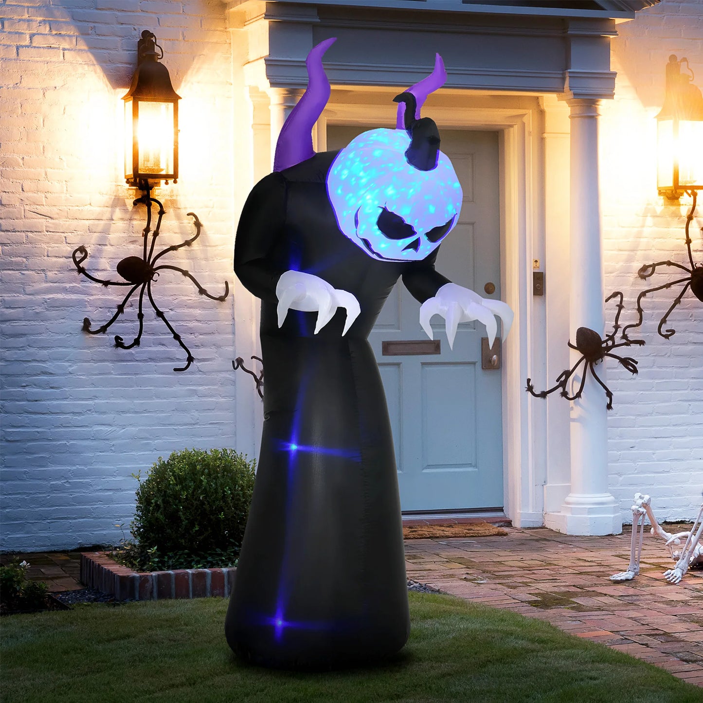 Seven Foot Inflatable Halloween Skeleton Ghost Outdoor LED