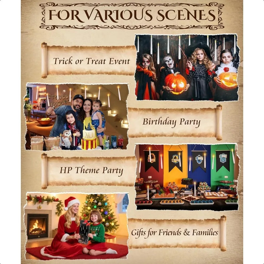 Halloween Floating Candles With Wand LED Lights 20Pcs