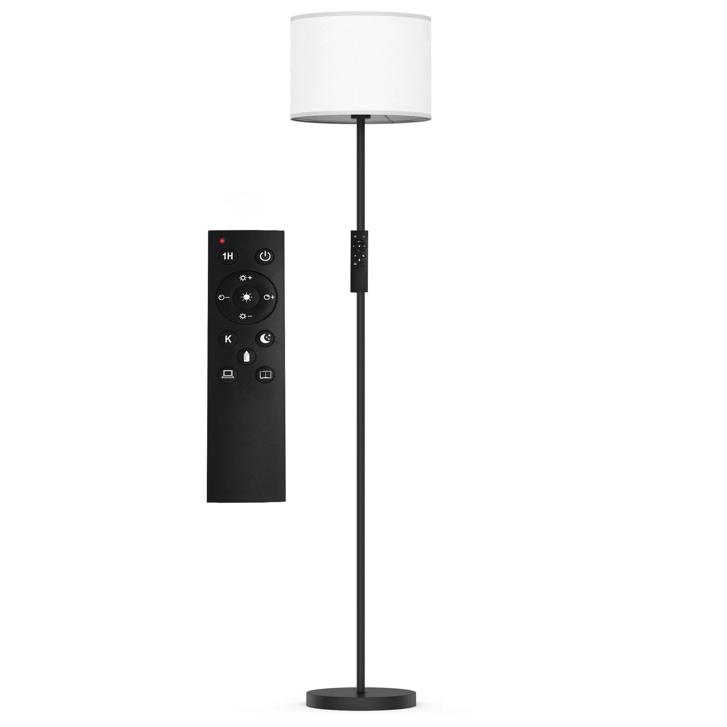 61.5 Inch Traditional Floor Lamp with Remote Control and Bulb Included