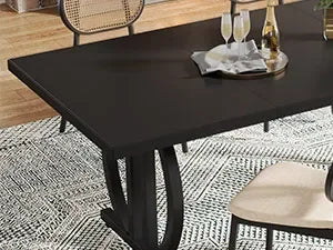 Tribesigns 63 Inch Dining Table for 4-6 with Metal Frame