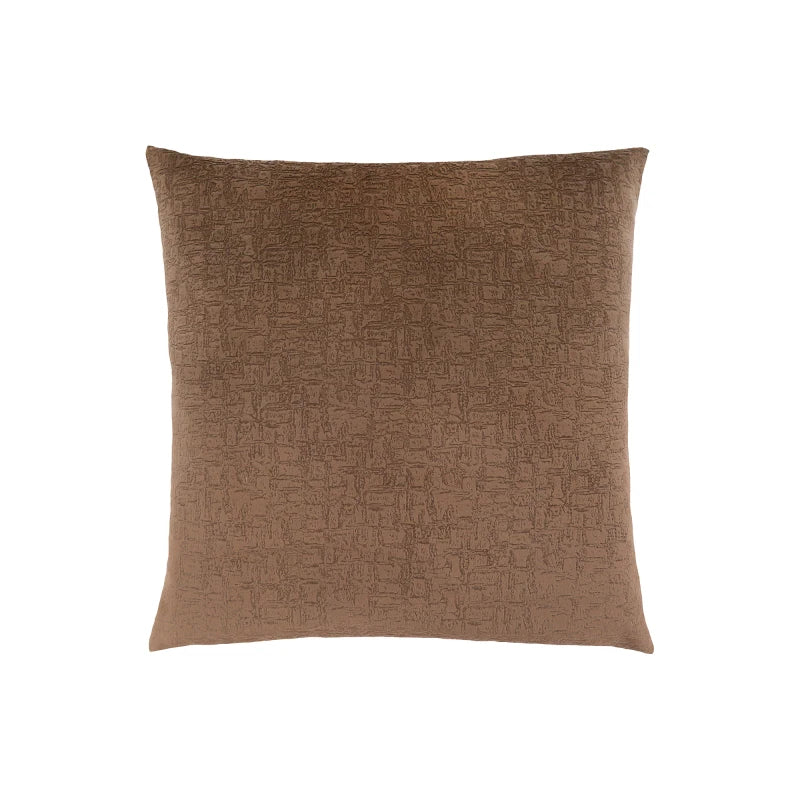 18x18 Inch Square Pillow Insert Included Decorative Throw Brown Polyester Modern