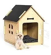 Cozy Wooden Indoor Dog House For Small Pets With Air Vents