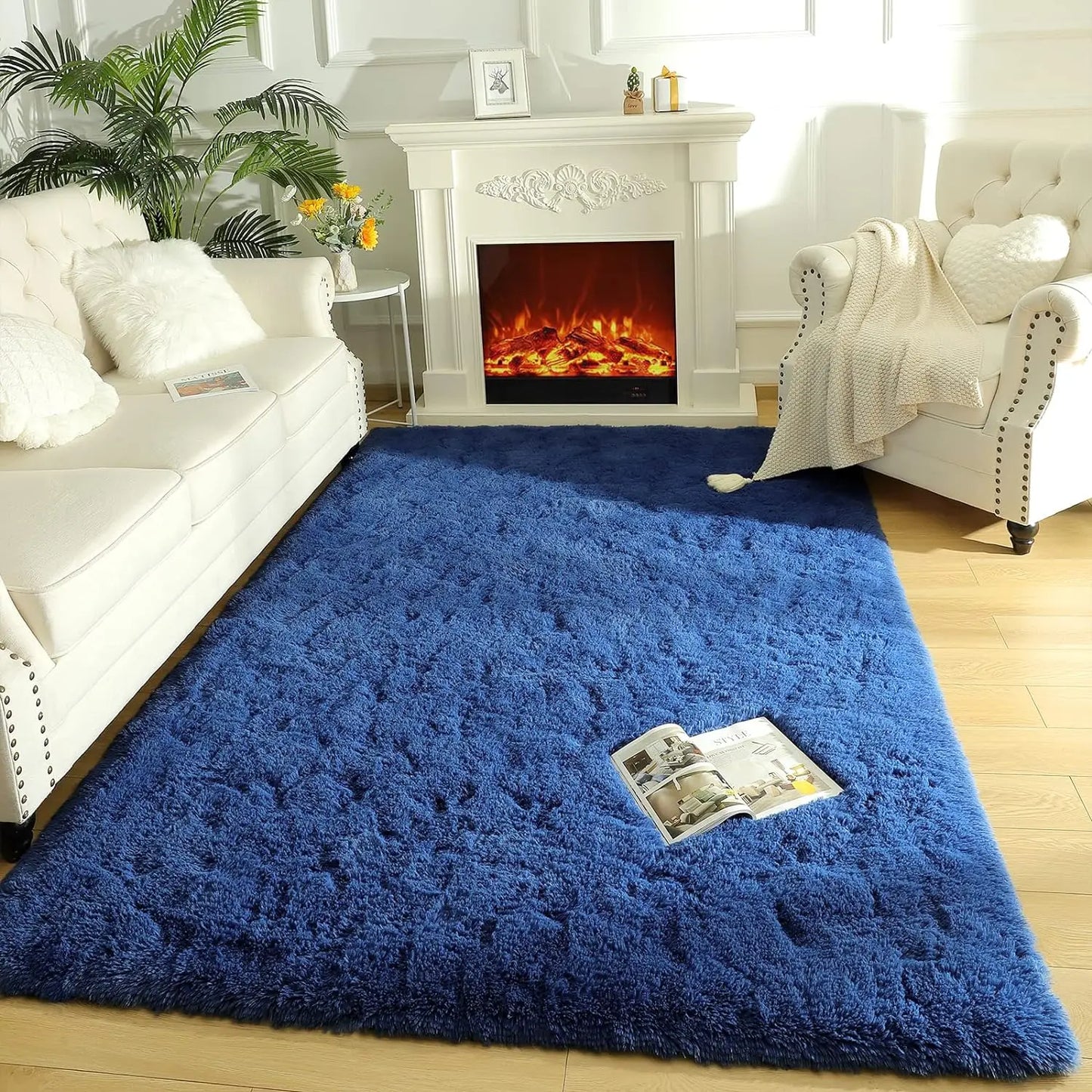 Fluffy Rugs for Bedroom Fuzzy Area Rugs for Living Room Soft Kids Carpet Non Slip for Hardwood Floors Room Decor