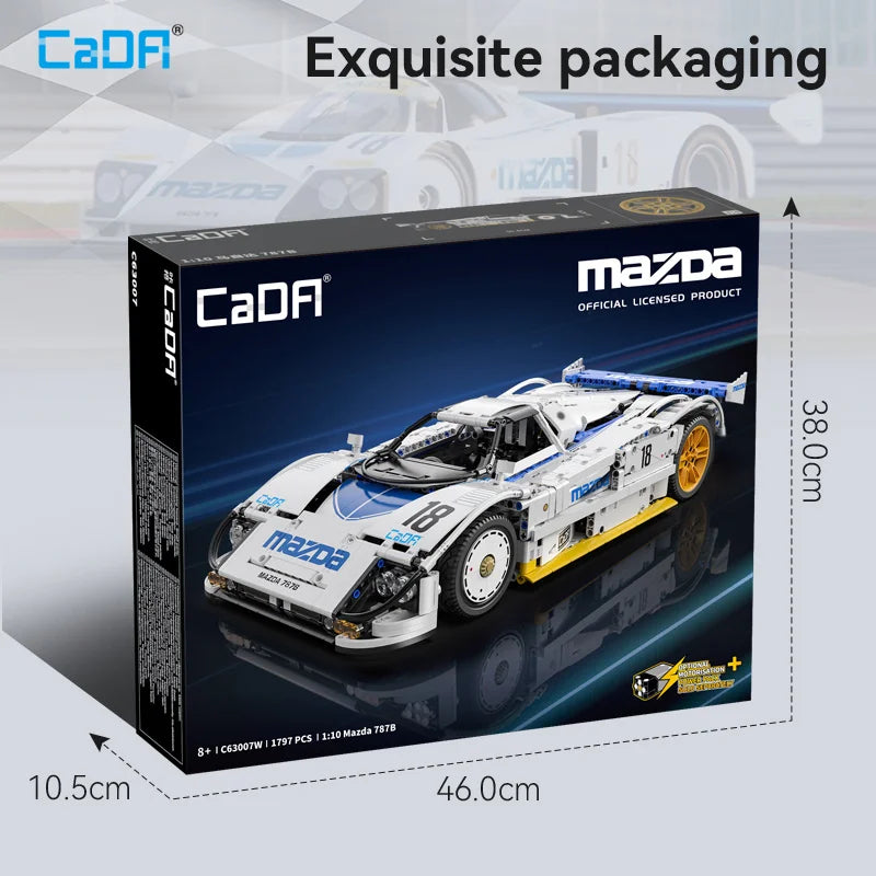 CaDA 1 To 10 Mazda 787B Racing Car Building Blocks Model Kit