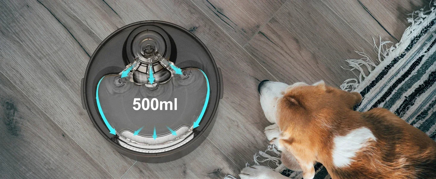 NPET Dog Water Fountain Automatic Dispenser With Splatter Guard For Large Dogs