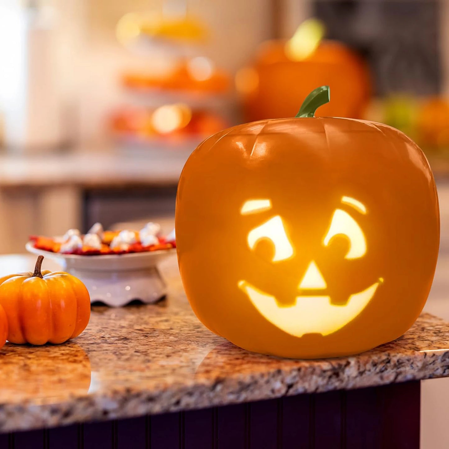 Halloween Singing Pumpkin With Built In Video Projector Speaker Animated Decor