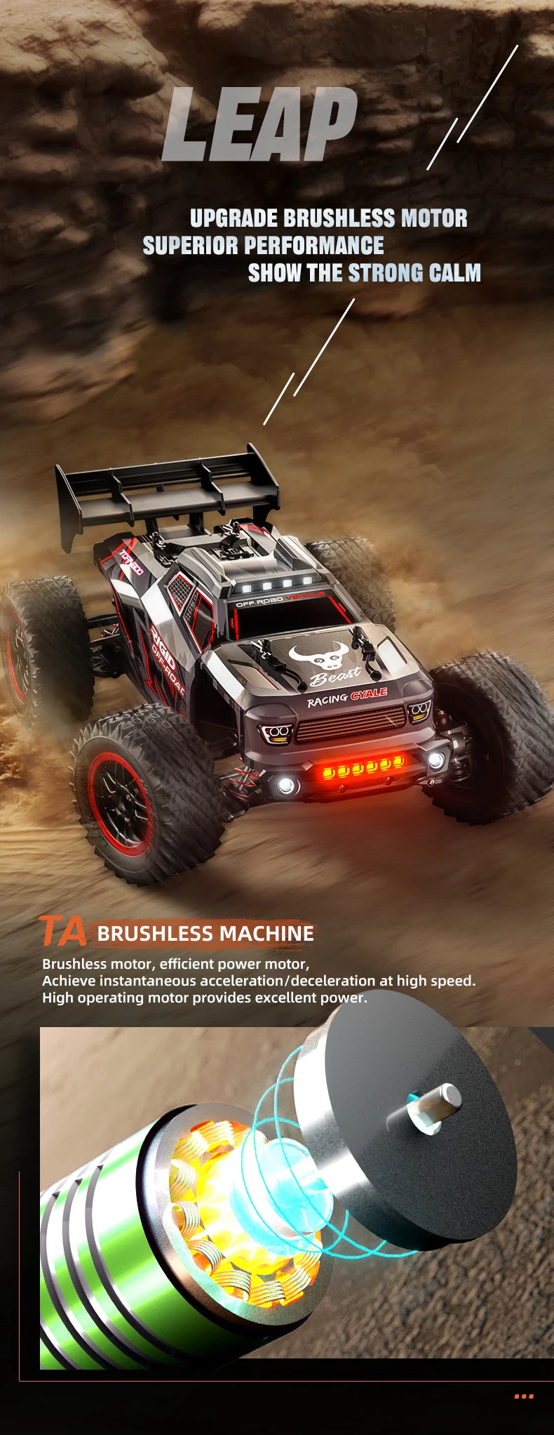 Teeggi SG116 Max 1 16 High Speed Drift RC 4WD Monster Truck